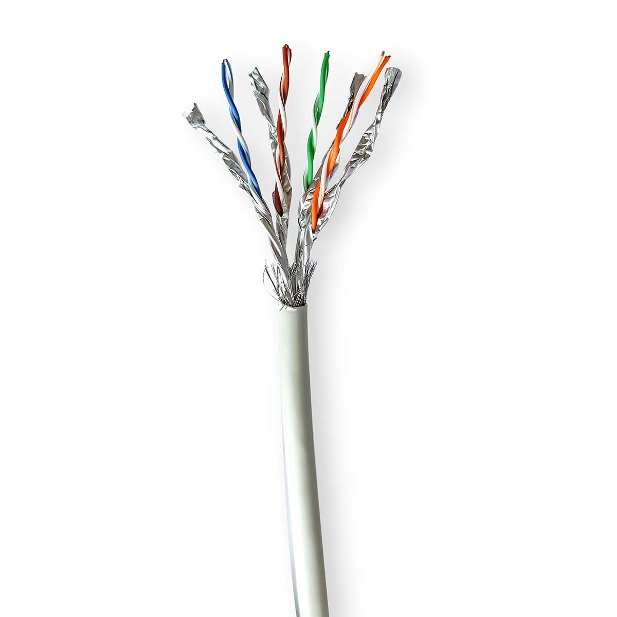 CAT7 Network Cable, 305m, Shielded, Solid Copper, Grey