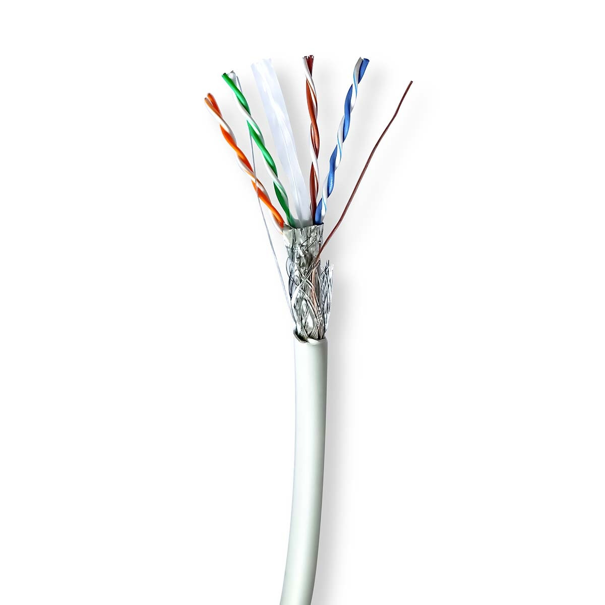 CAT6 Solid Network Cable, S/FTP, 305m, LSZH, Grey