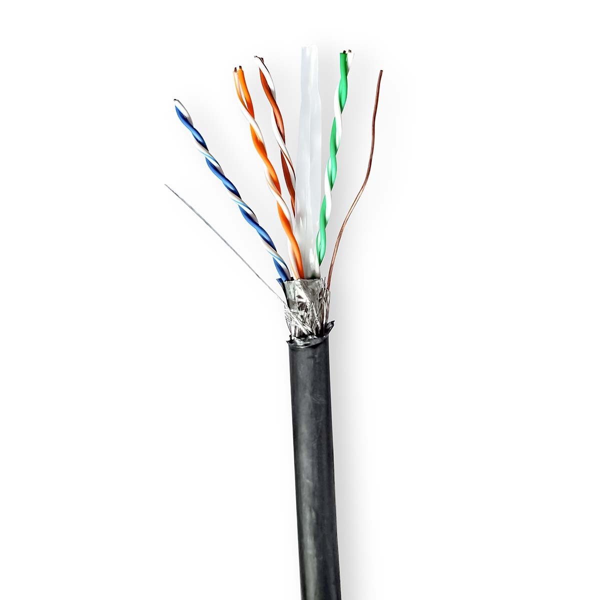 CAT6 Outdoor Network Cable, S/FTP, Solid Copper, 305m, Black