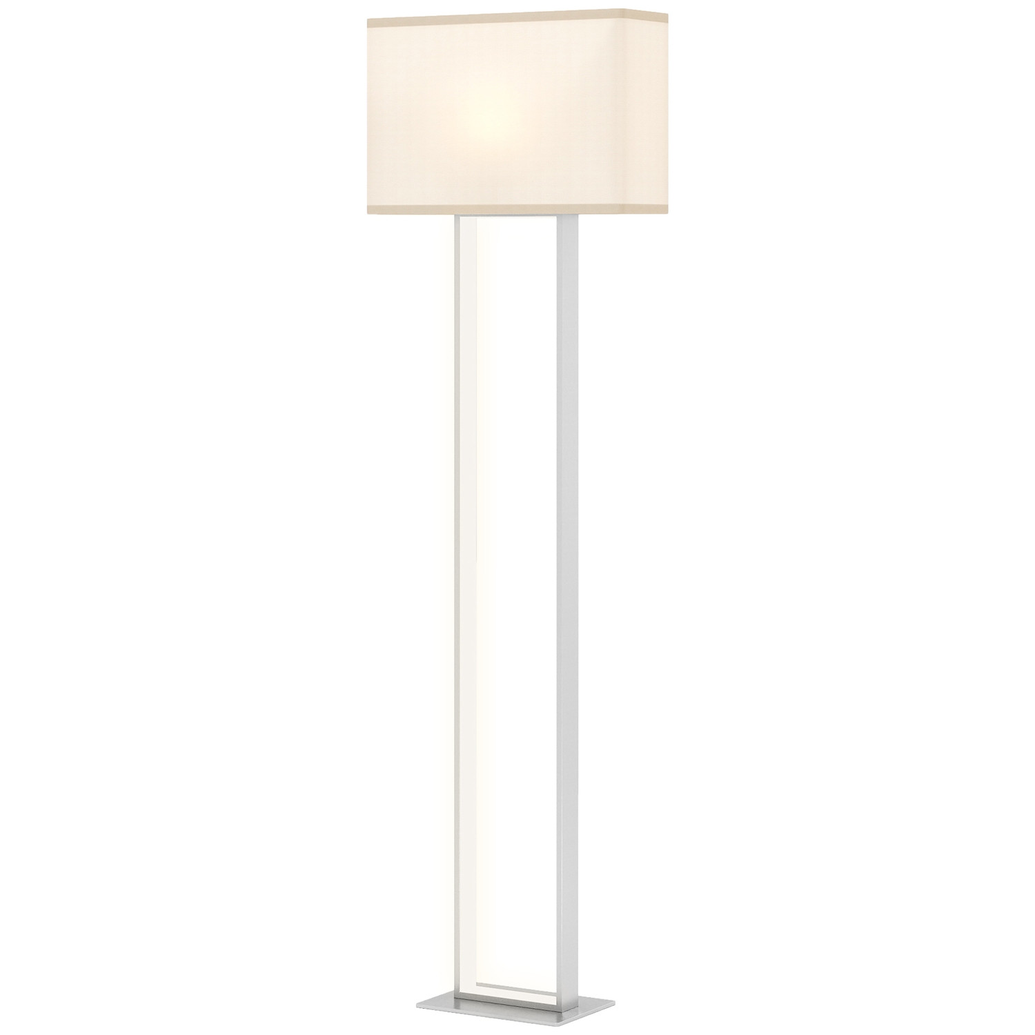 Moderne Stehlampe, Helligkeit einstellbar, Leinenschirm