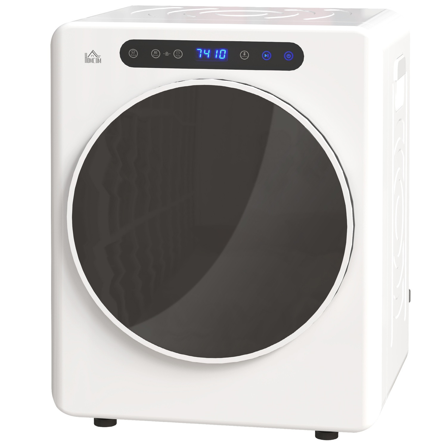 Sèche-linge compact, capacité de 4 kg, commande tactile, blanc