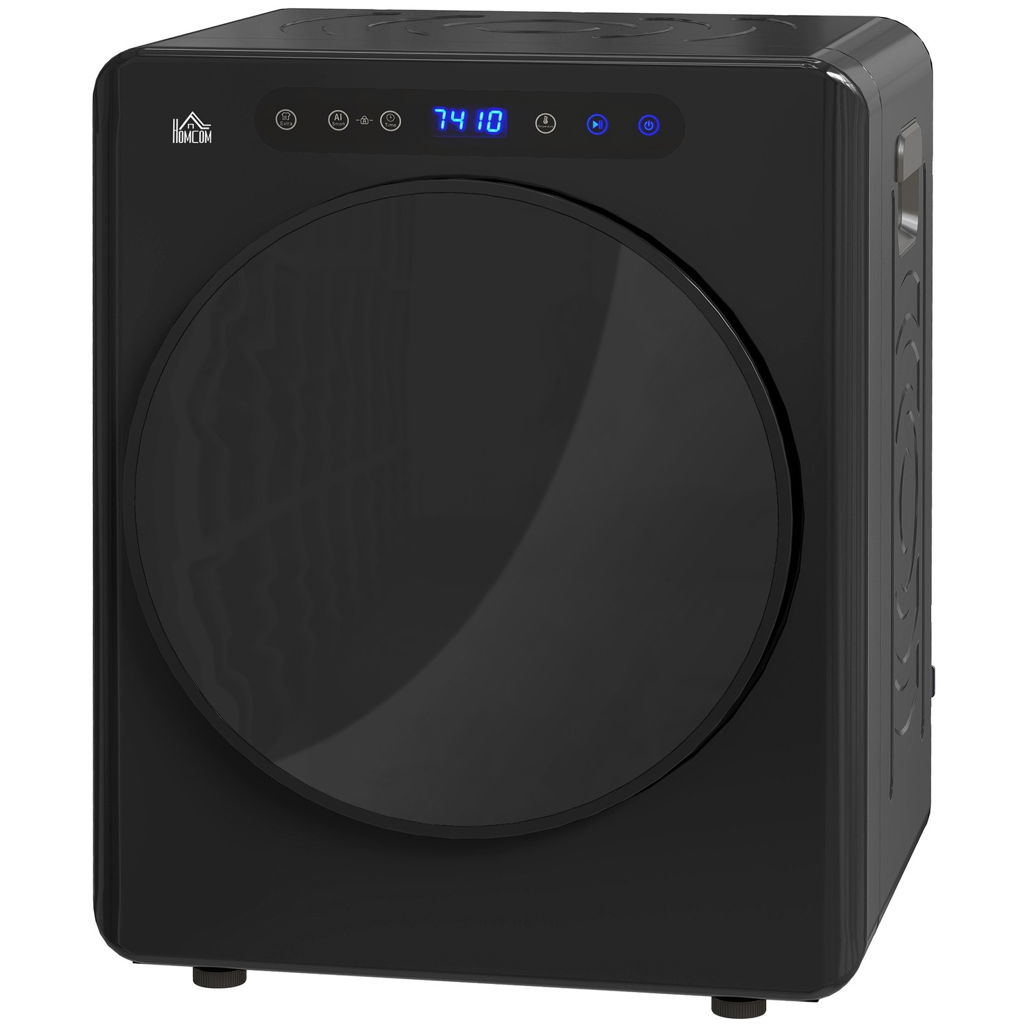 Sèche-linge compact, capacité de 4 kg, 6 programmes, noir