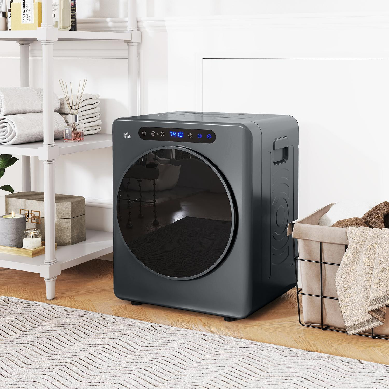 Secadora de ropa compacta, capacidad de 4 kg, 6 programas, control ...