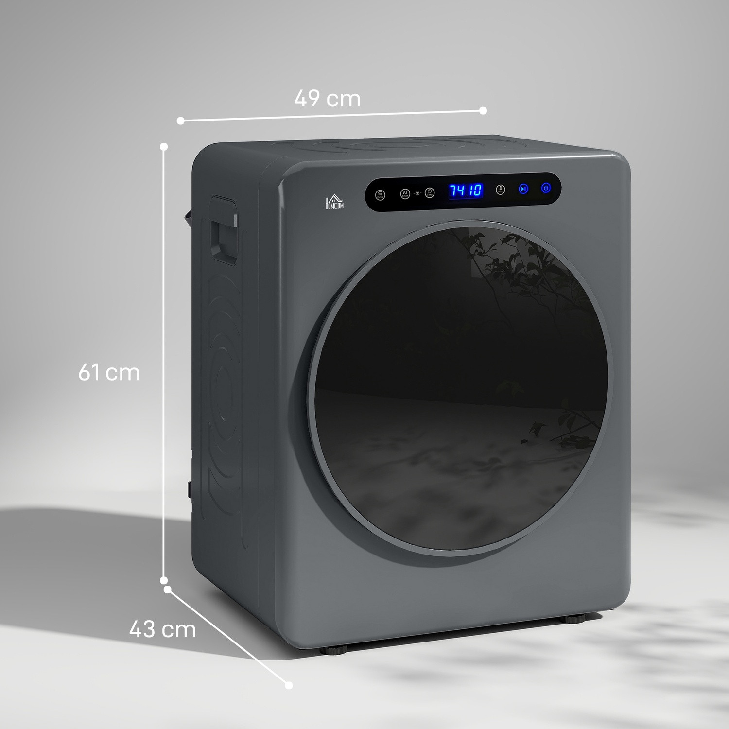Compacte wasdroger, 4 kg capaciteit, 6 programma's, touchbediening