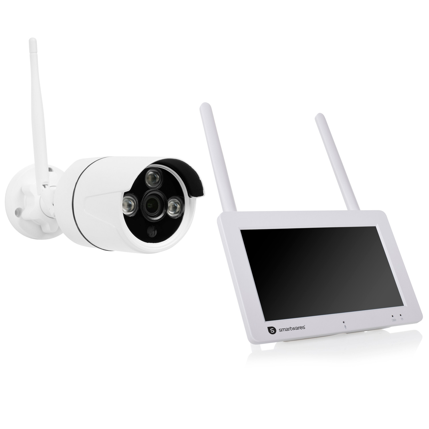 Wireless Security Camera Set, 2K Resolution, 7"" Screen, App-Contro...