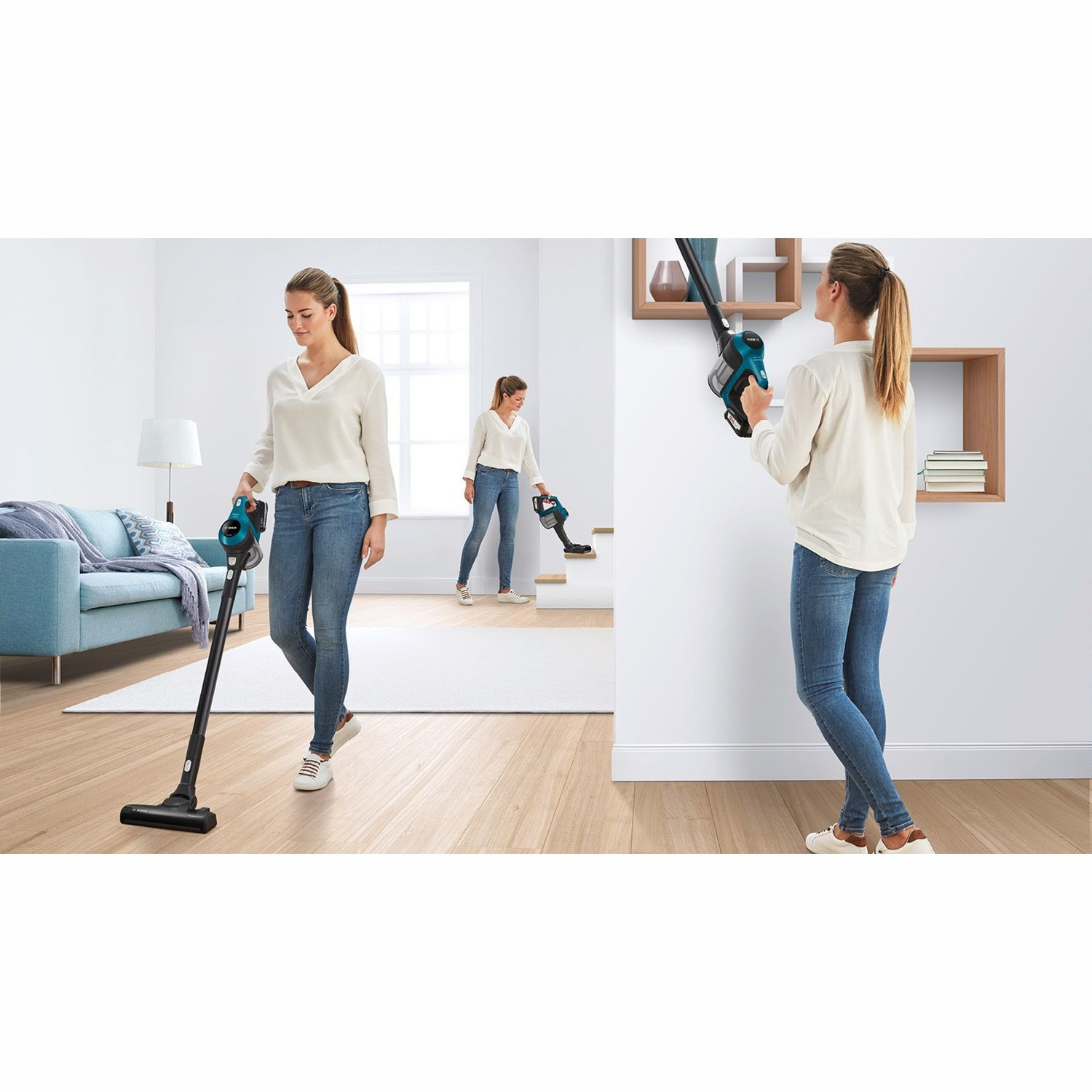 Cordless Vacuum Cleaner, Compact 18V, Interchangeable Battery