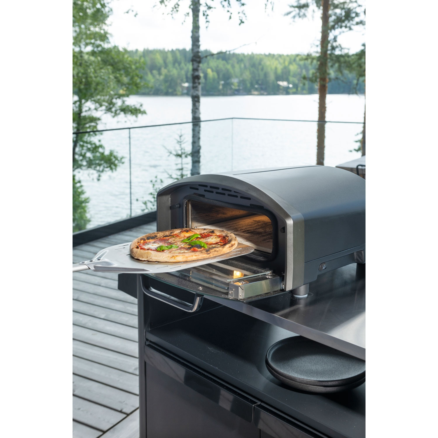 Four à pizza électrique, multifonction, 8 programmes, 100-450 °C