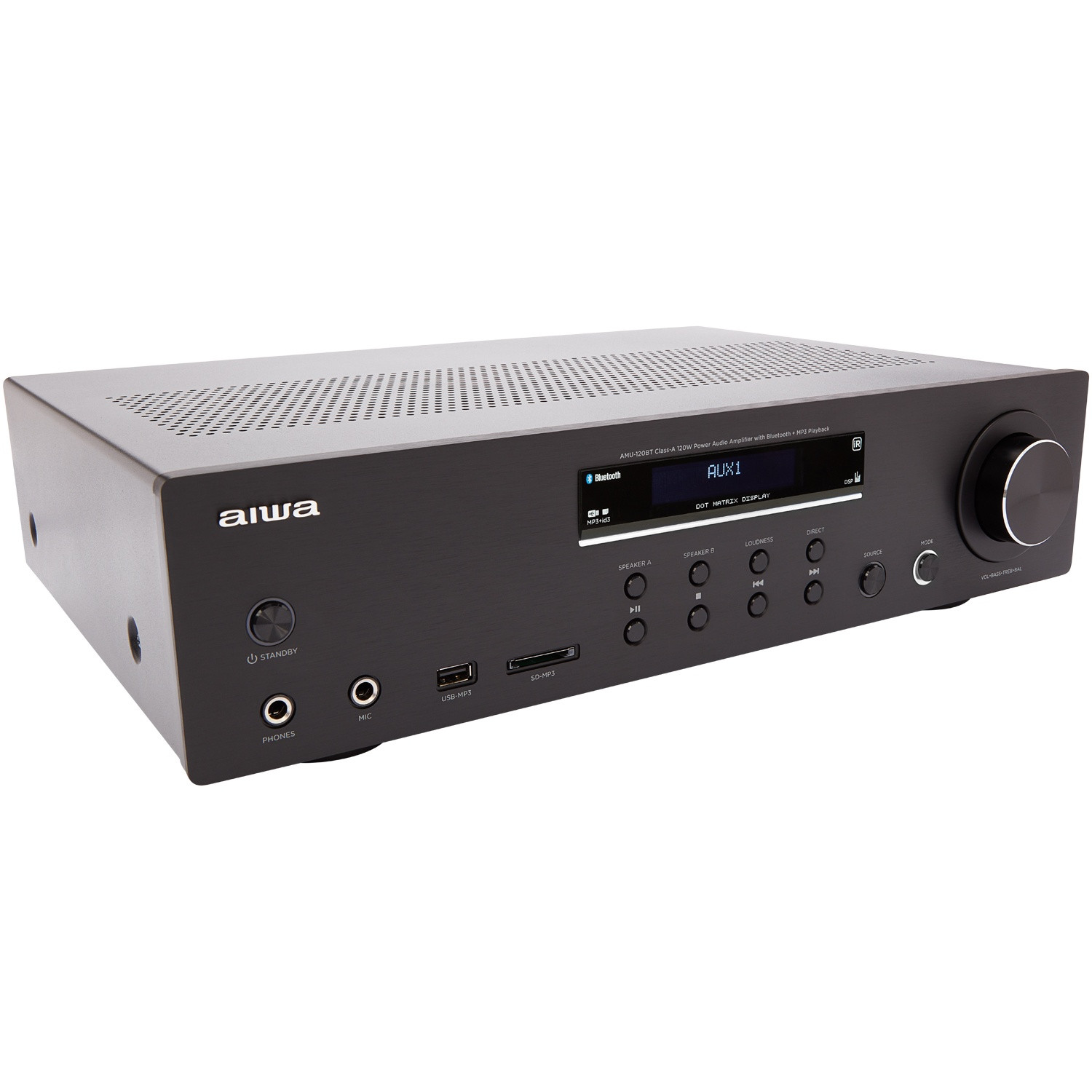Bluetooth Amplifier, 2x60W RMS, Black
