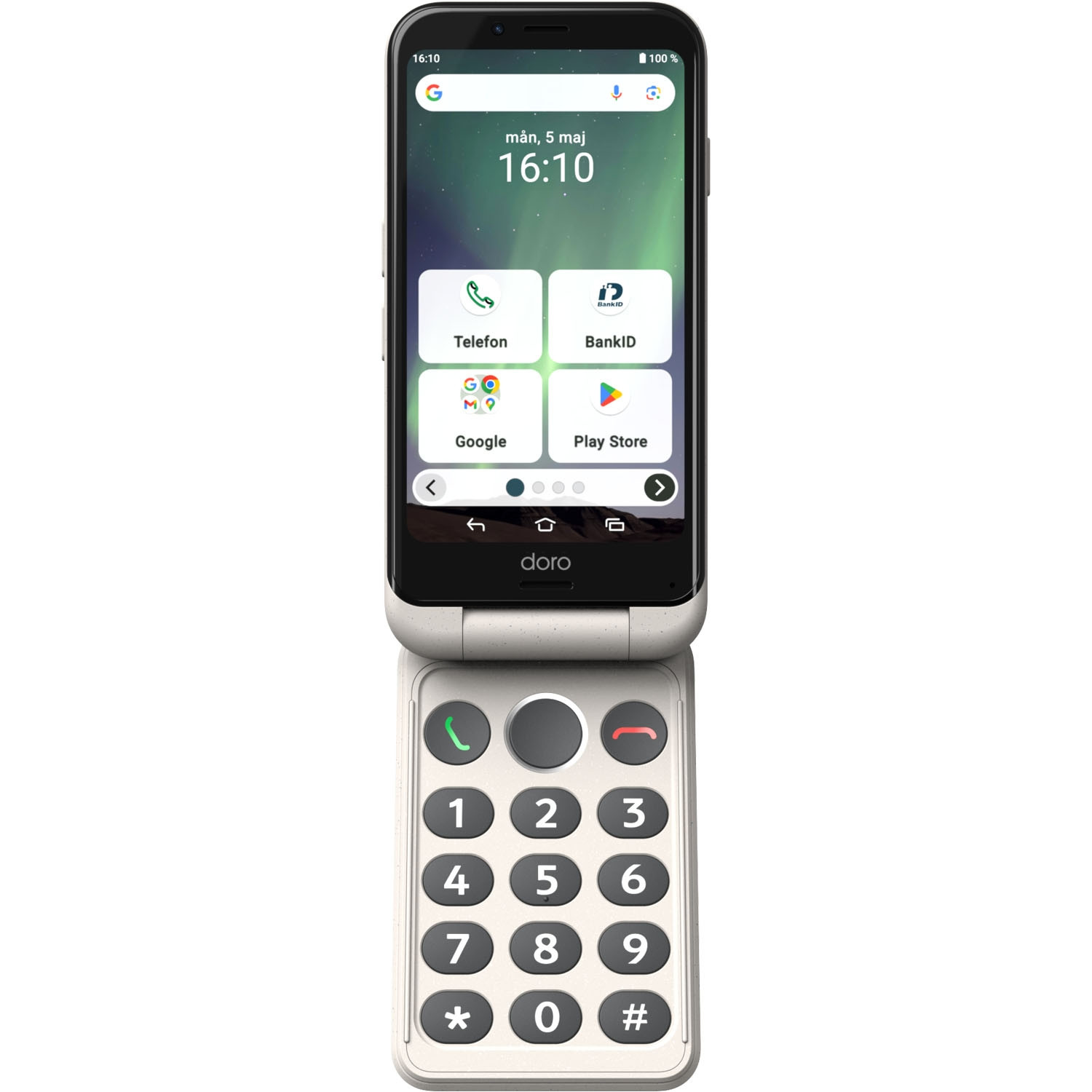 Foldable 4G Smartphone with Backlit Keypad, Easy Interface