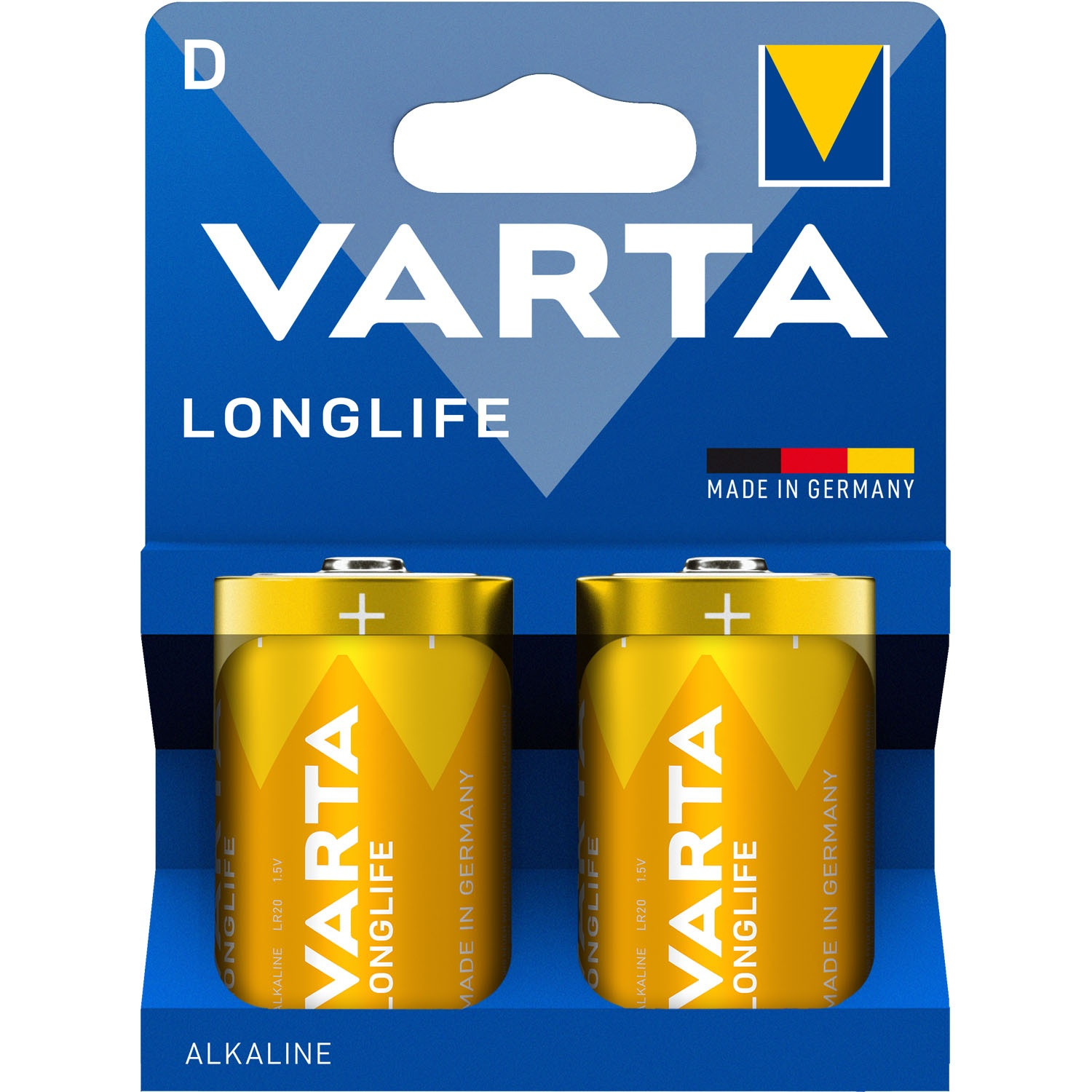 D-Batterien, langlebig, 2er-Pack, Alkaline