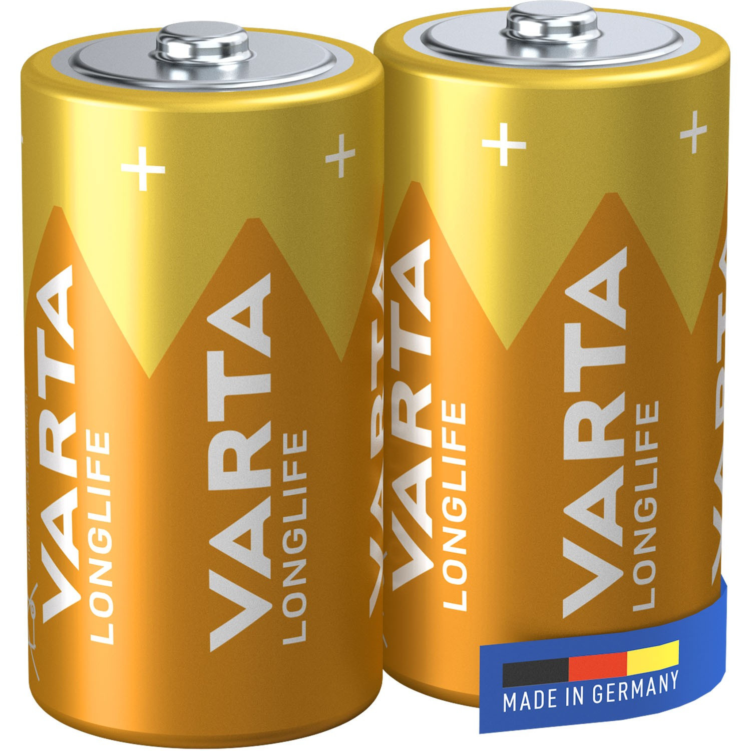 C-Batterien, 2er-Pack, langlebige Alkaline