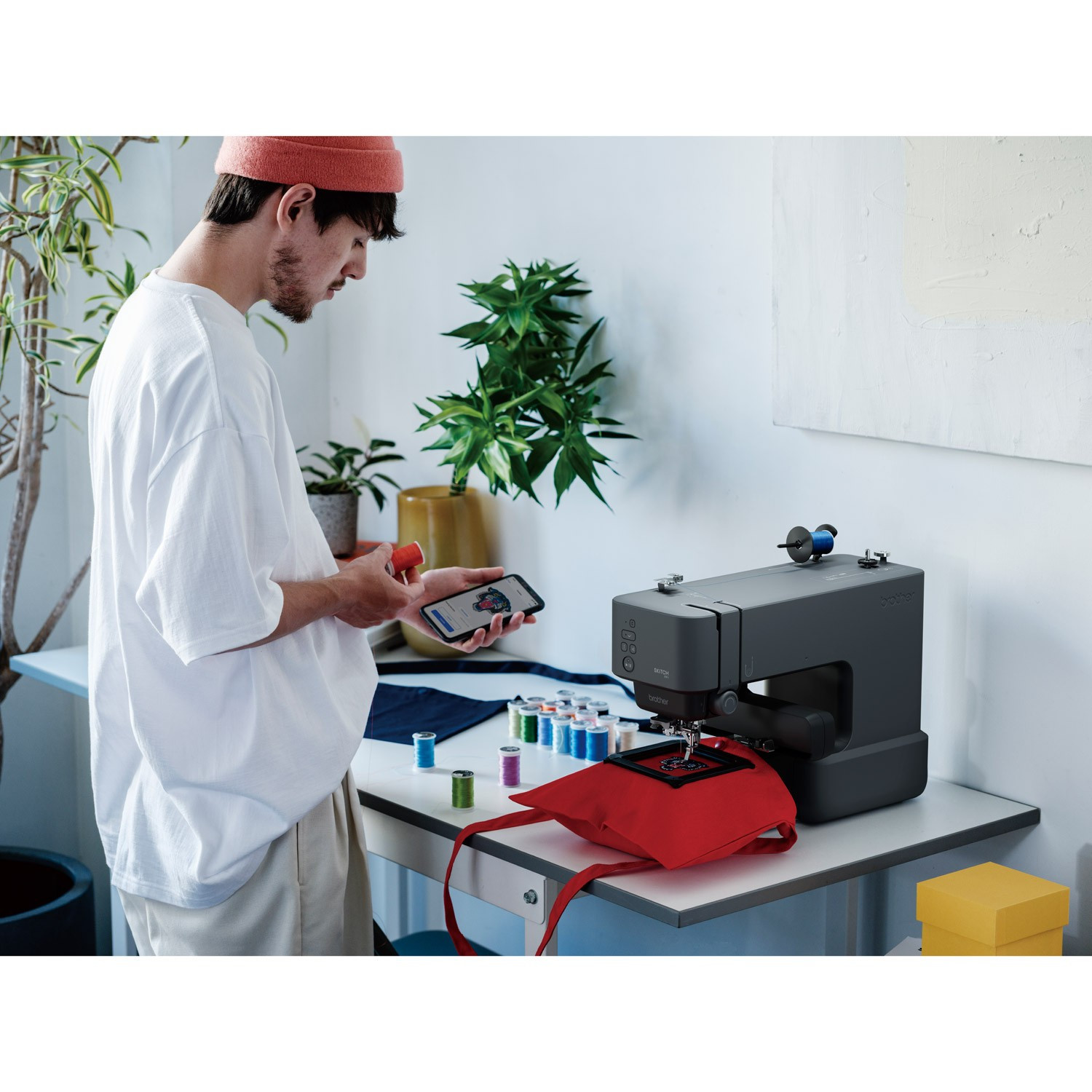 Borduurmachine met Bluetooth, frame van 100x100 mm