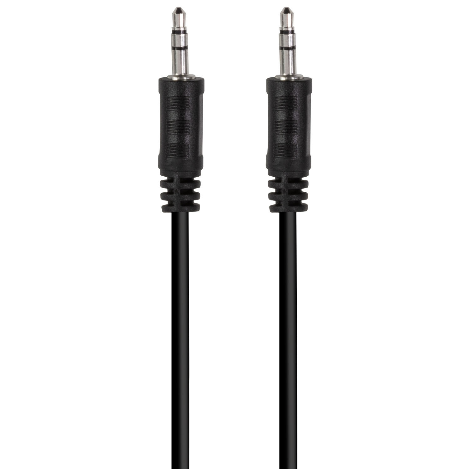 Stereo audio kábel 3,5 mm samec - samec, 0,2 m, čierny