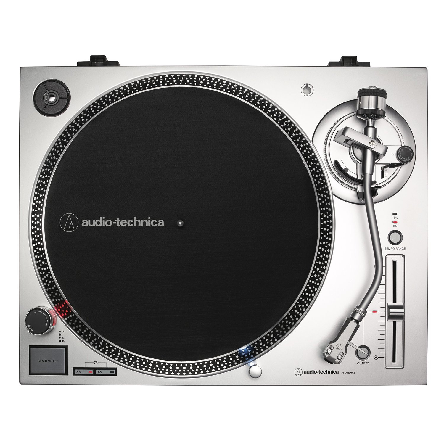 Toca-discos Direct Drive com USB, Manual, Prata