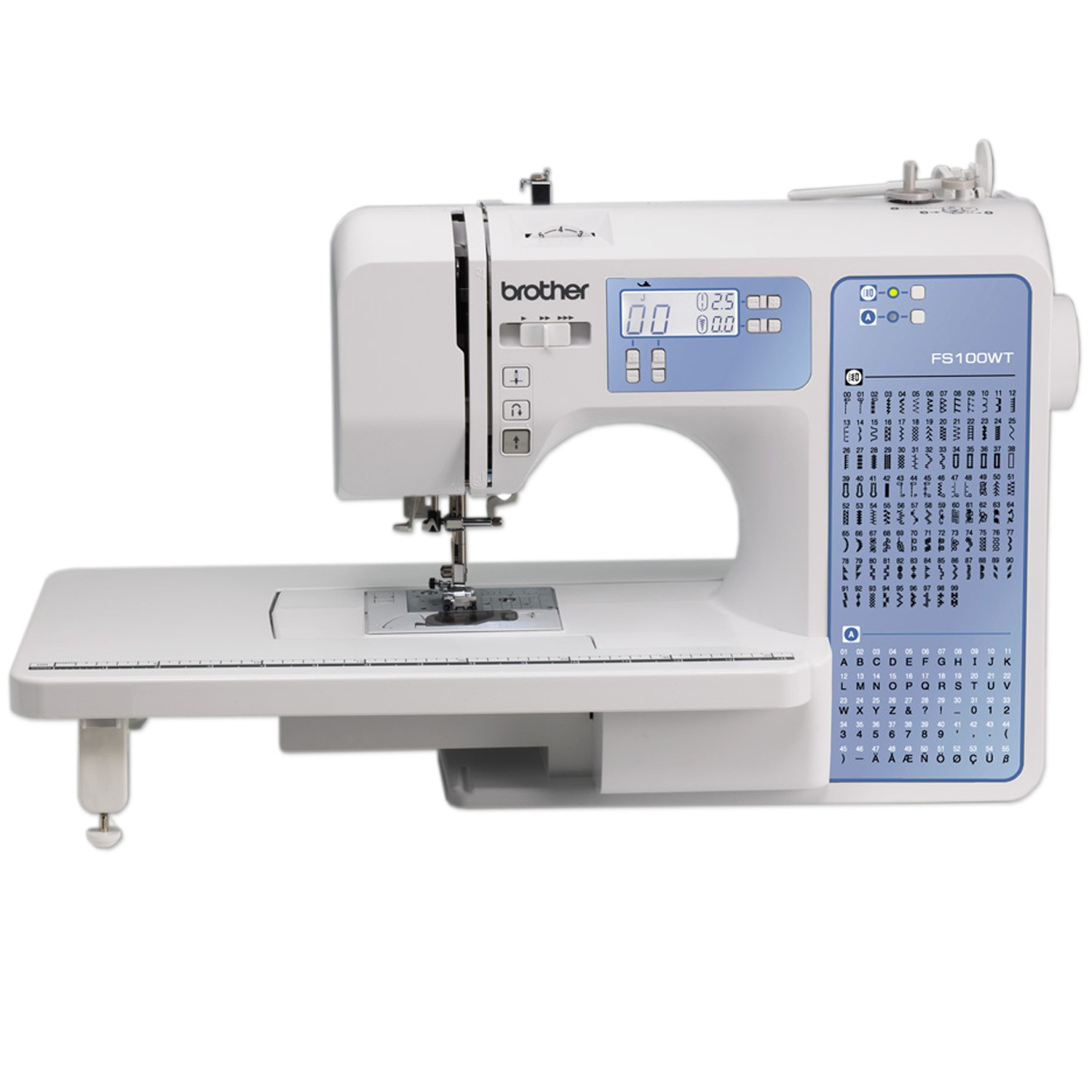 Machine à coudre électronique, 100 points, écran LCD, bras libre