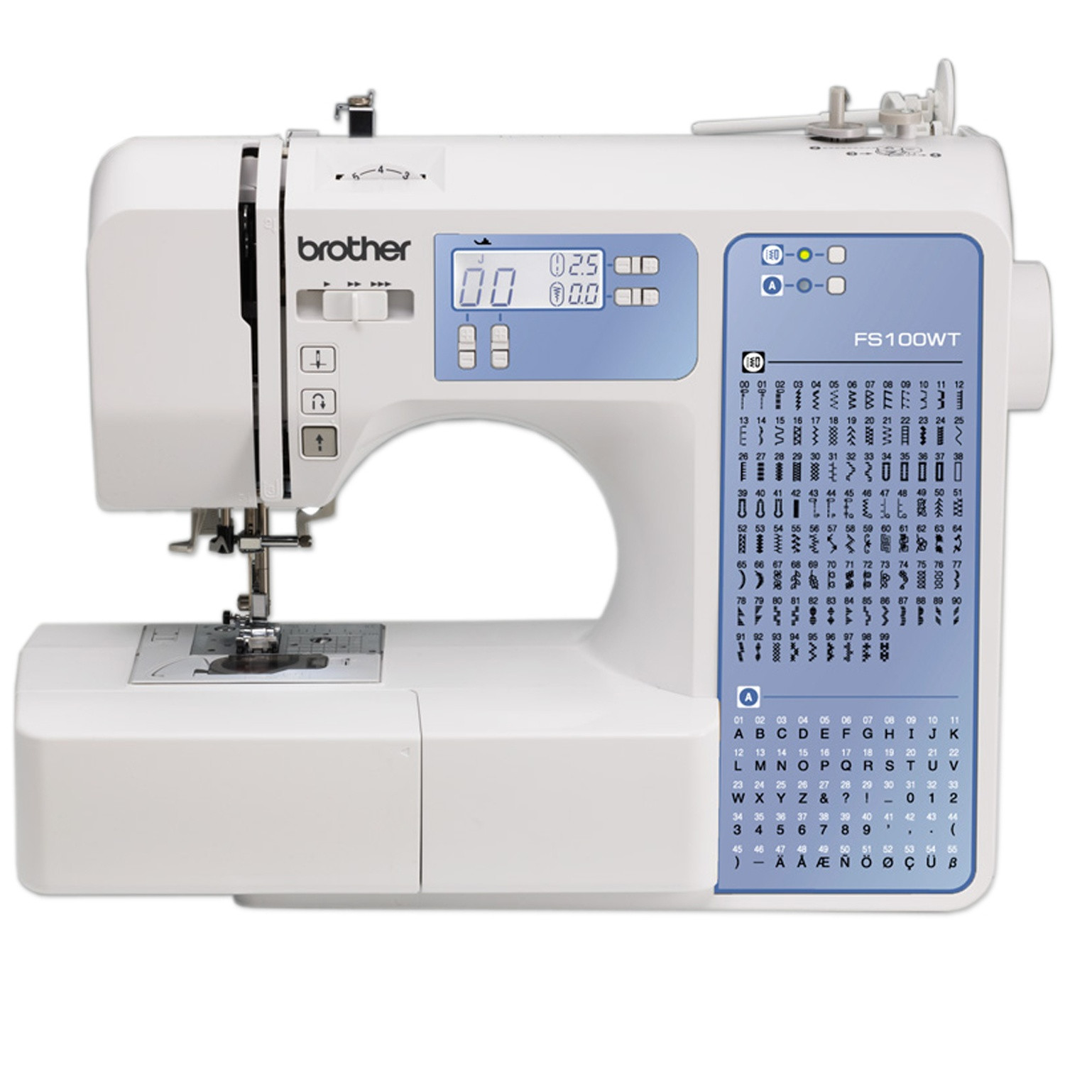 Machine à coudre électronique, 100 points, écran LCD, bras libre