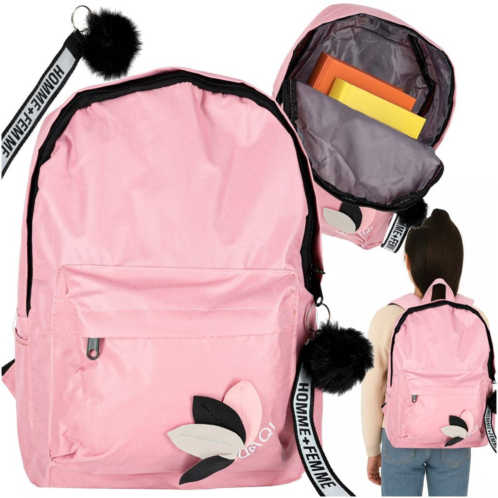 Rosa Schulrucksack, Einzelfach