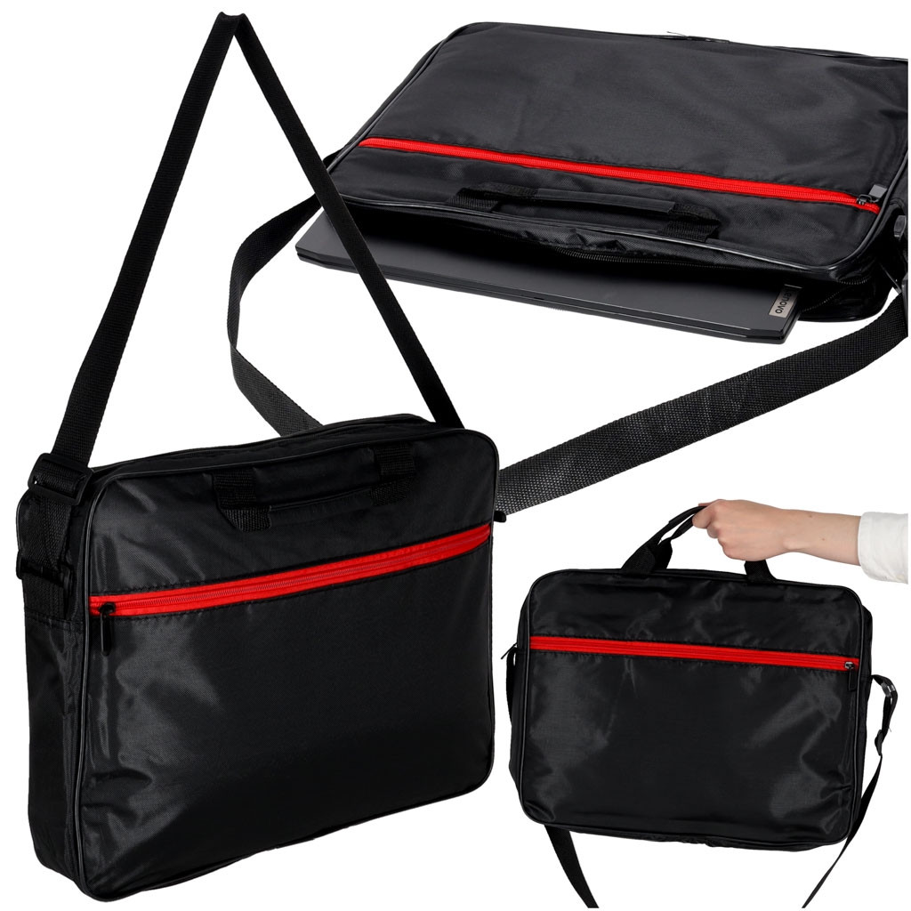 Bolsa para laptop 15,6 polegadas com alça – unissex, preta