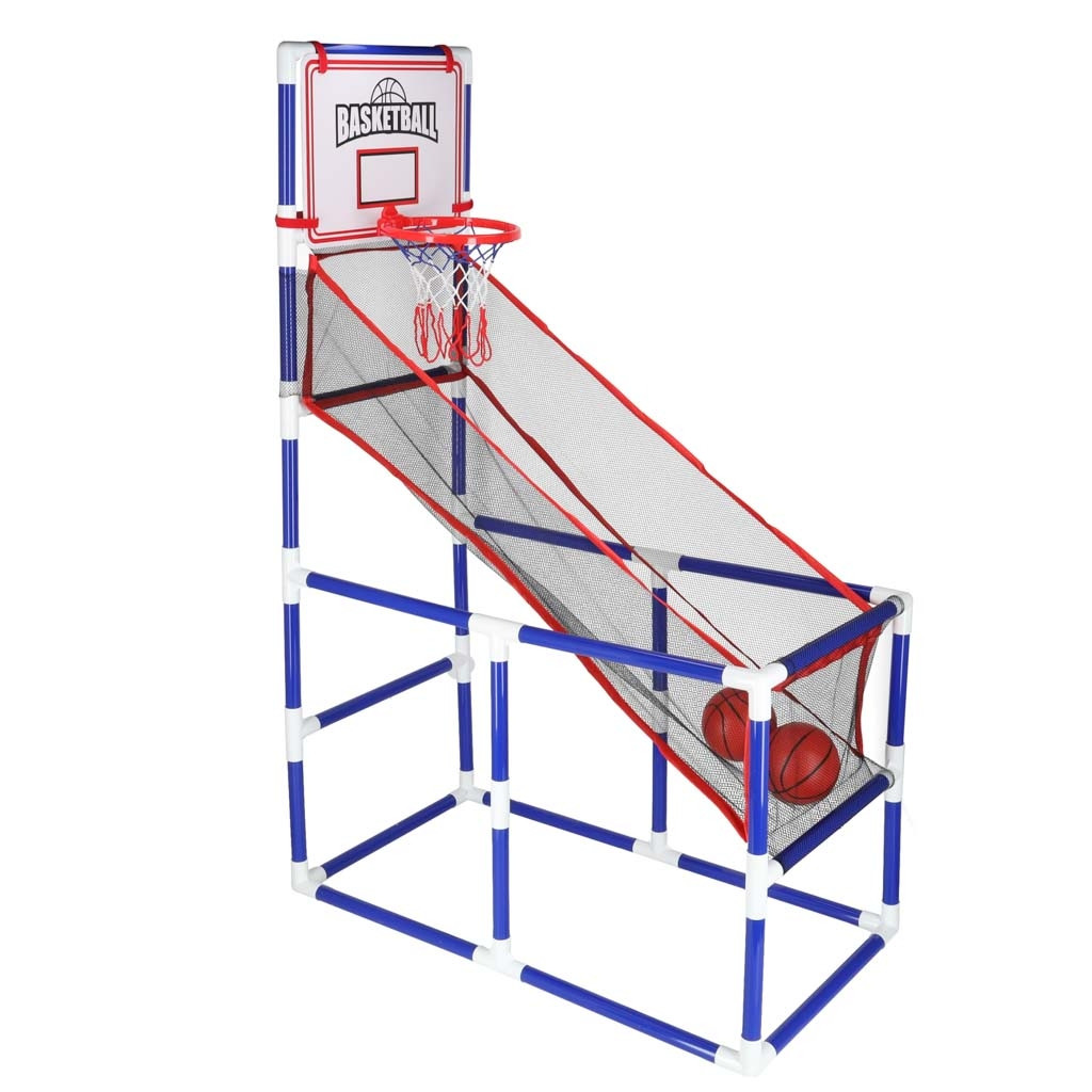 Gioco arcade portatile da basket con 2 palline e pompa