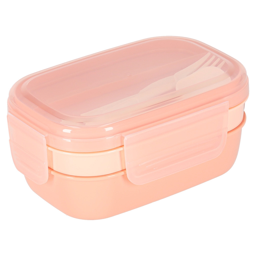 Lunchbox mit Fächern, 1900ml, Aprikose