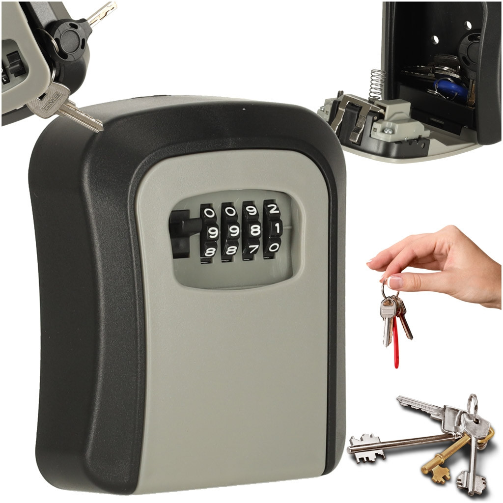 Key Lock Box Wall-Mount Safe with Code Lock