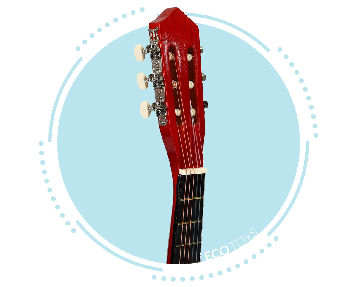 Detská klasická drevená gitara, 6 strun