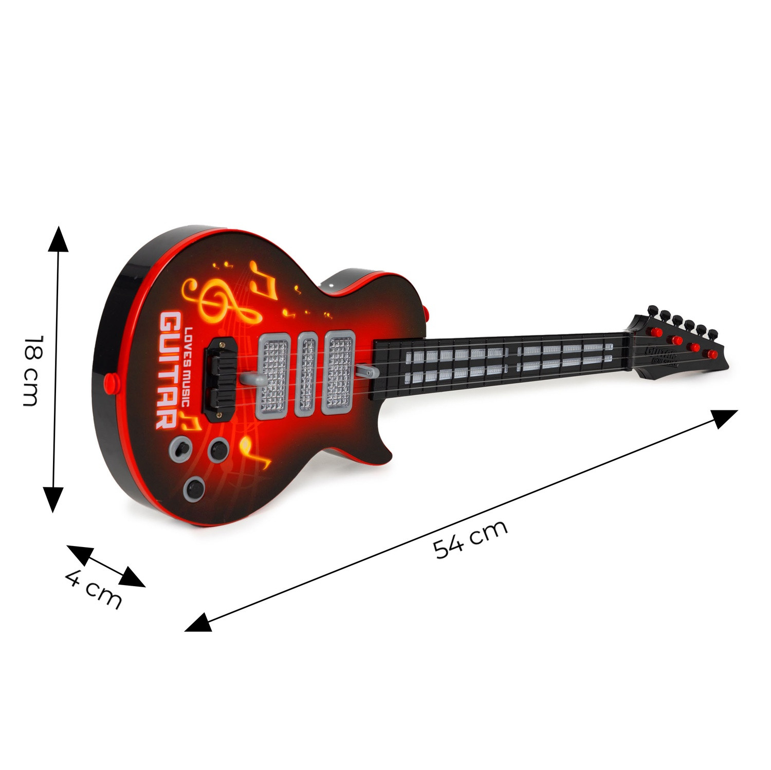 Kinder-E-Gitarre mit Lernmodus, Infrarot, Melodien