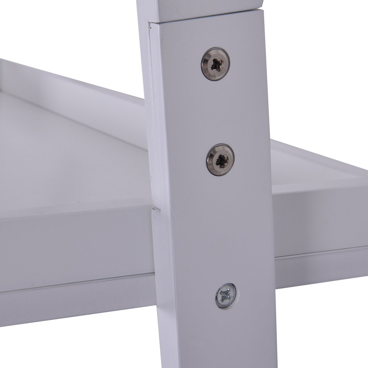 5-Tier White Ladder Shelf – Versatile Storage Unit