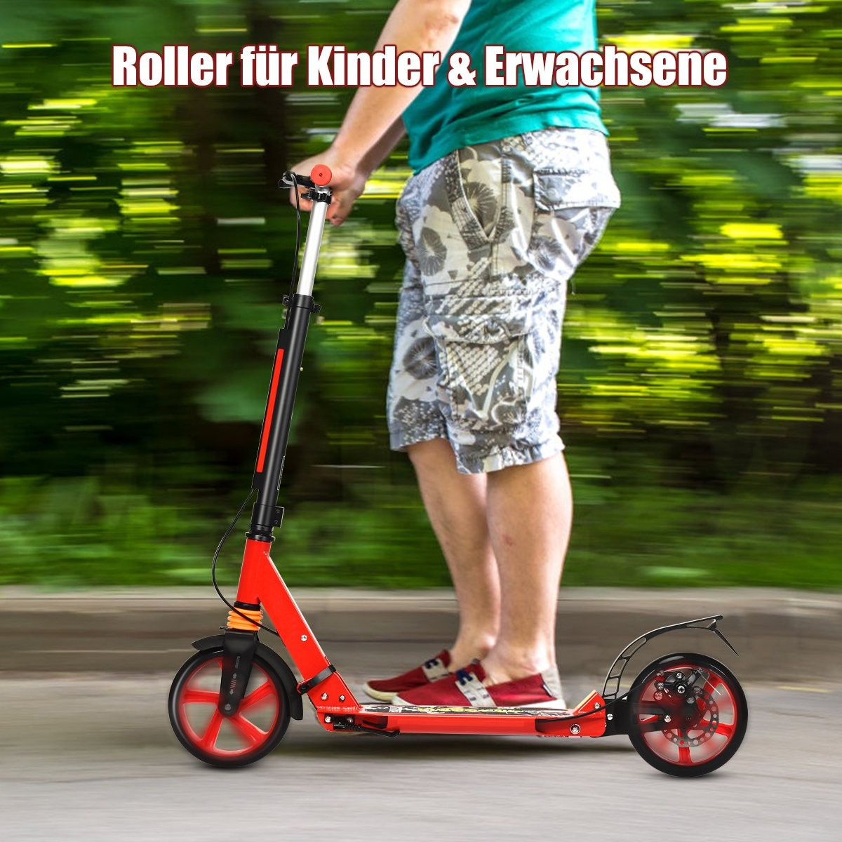 Verstelbare kinderstep, opvouwbaar, rood