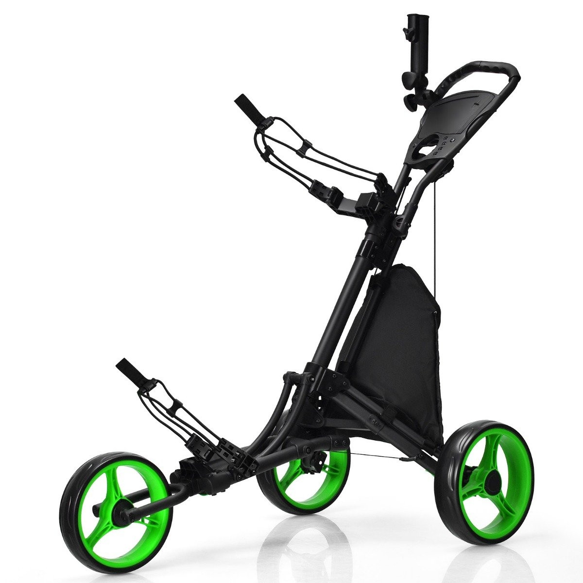 Foldable 3-Wheel Golf Trolley with Adjustable Handle