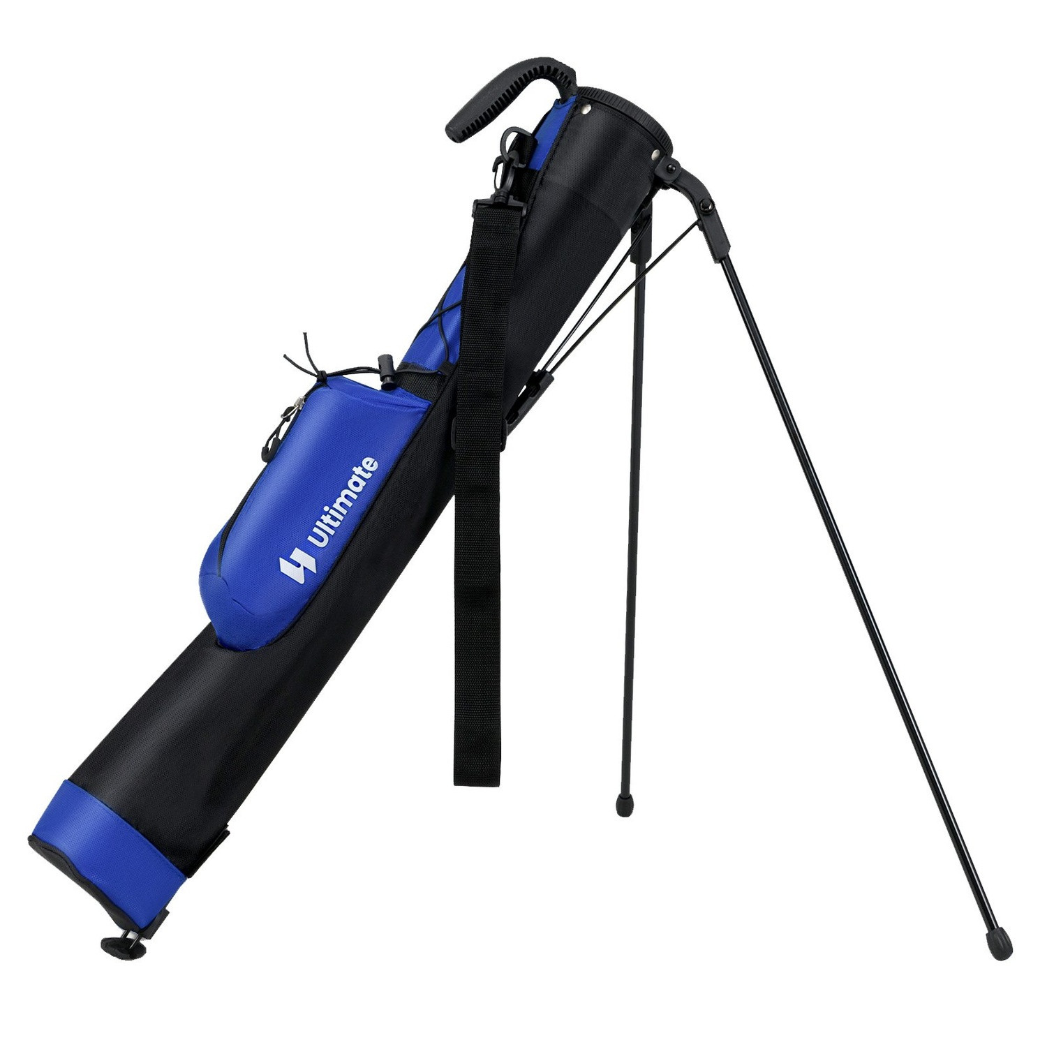 Bolsa de golfe com divisória bidirecional e capa de chuva, azul