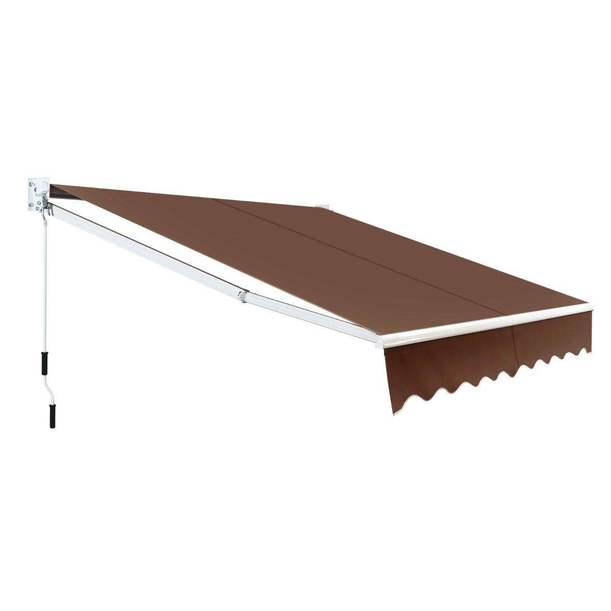 Toldo retrátil 2,5x2m, resistente a UV e água, marrom