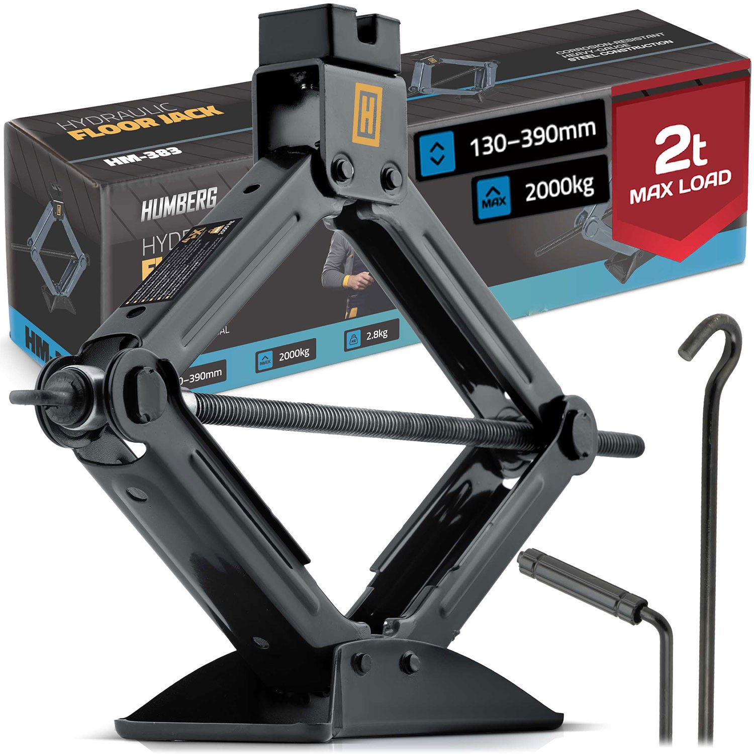 Auto schaarkrik, 2 ton capaciteit