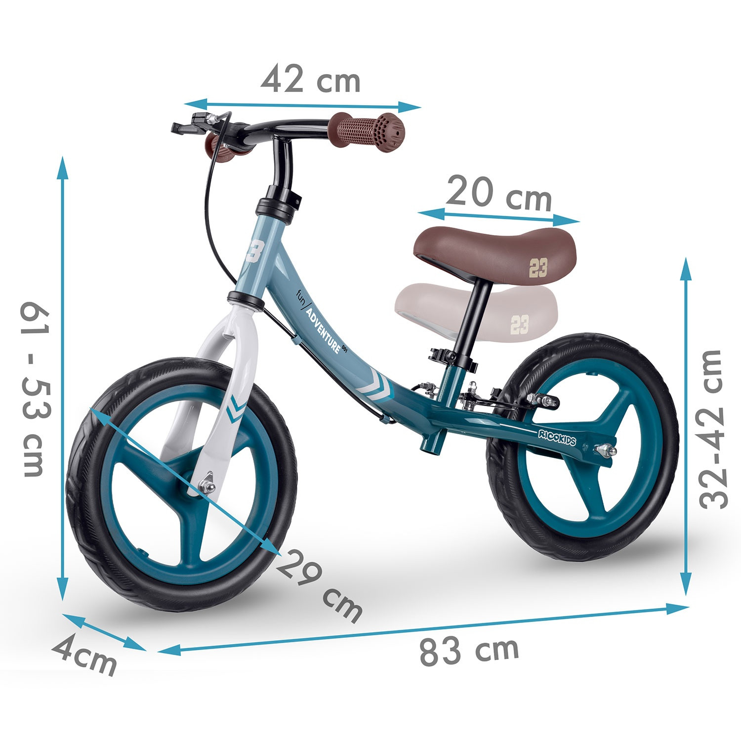 Kinderloopfiets – Lichtgewicht, verstelbare zitting