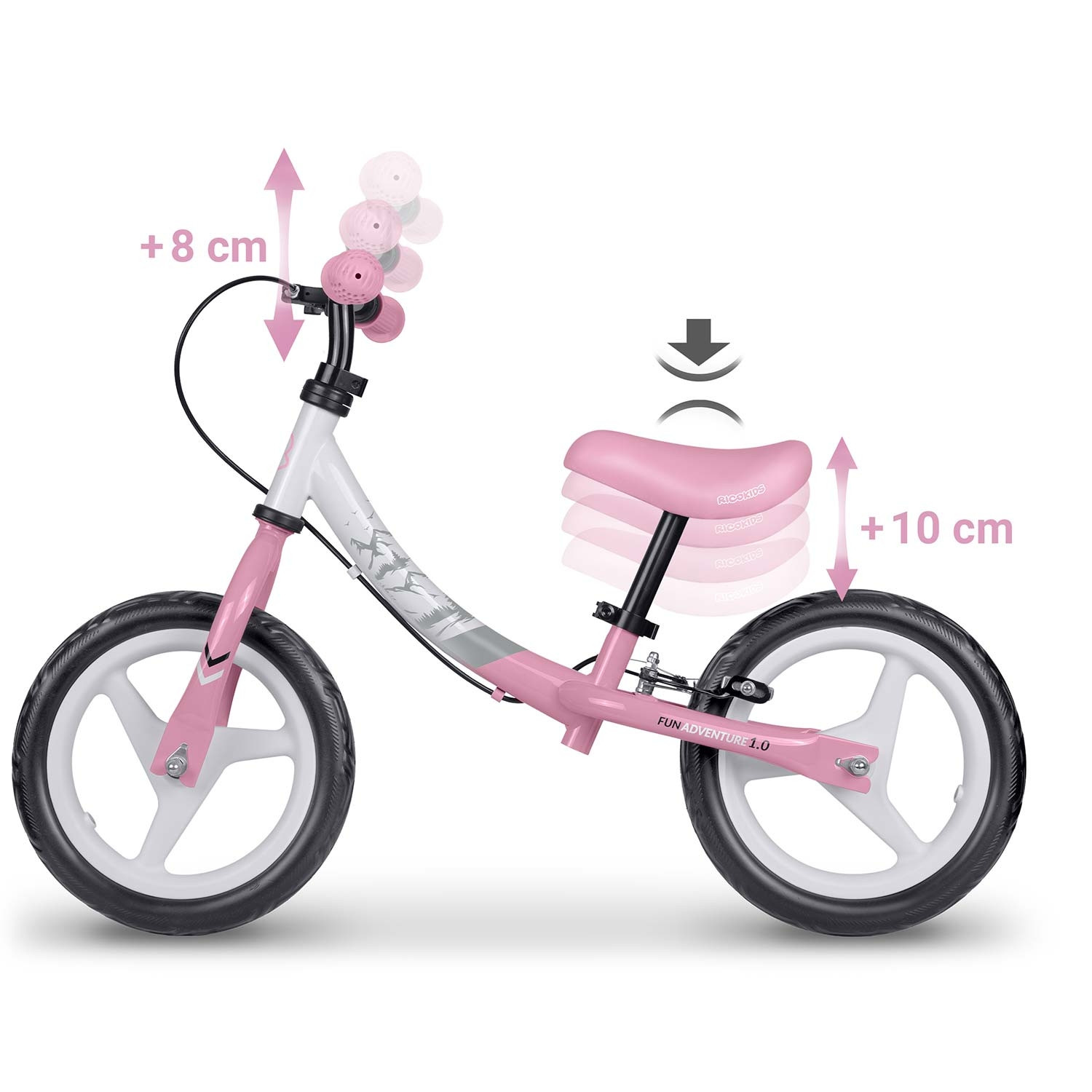 Kinderloopfiets, lichtgewicht, verstelbare zitting