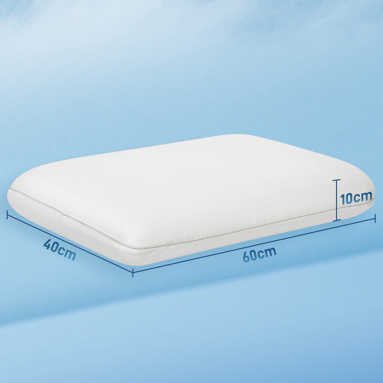 Cuscino Memory Foam, Ergonomico 60x40 cm, Sfoderabile
