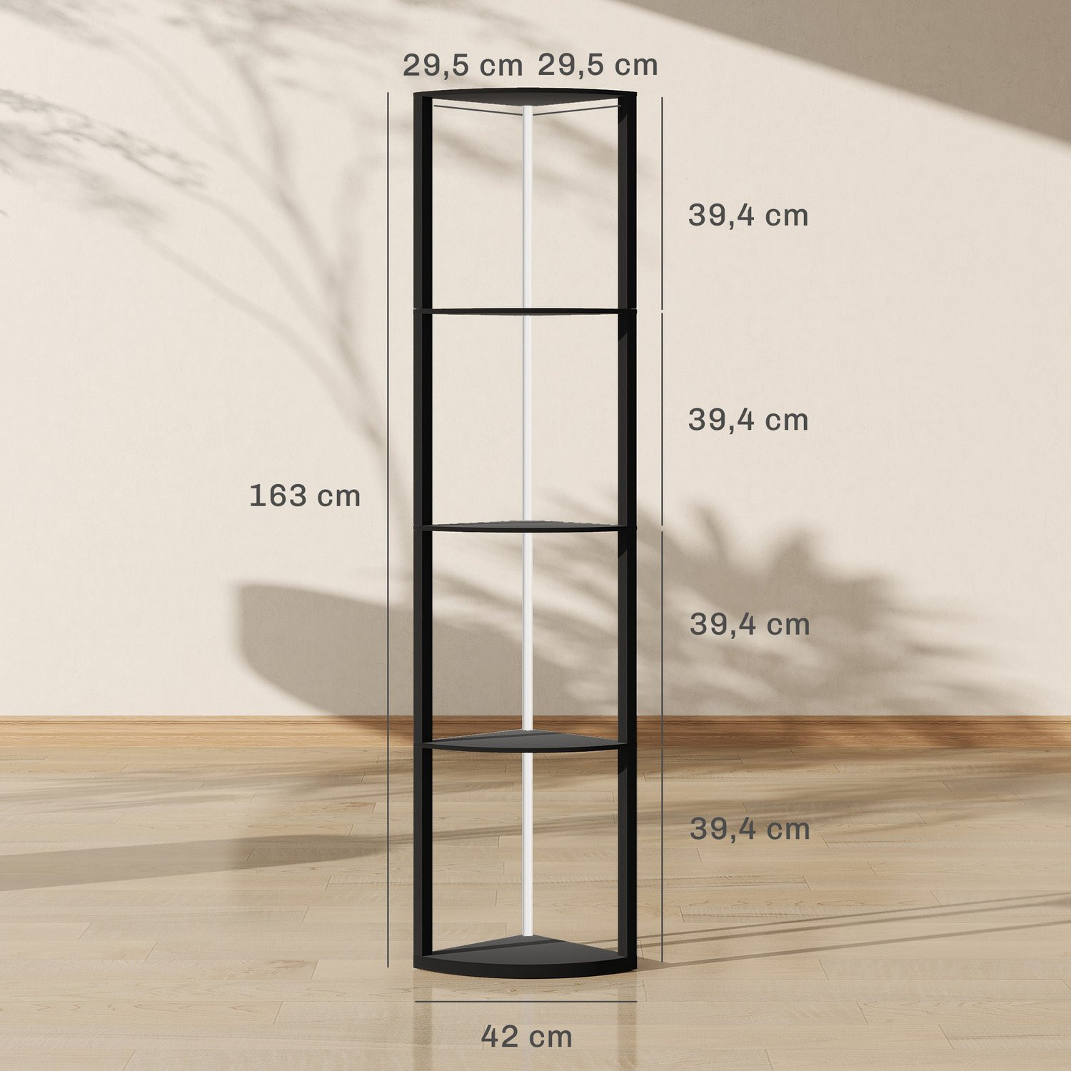 Lampadaire LED avec étagères, RVB, télécommande
