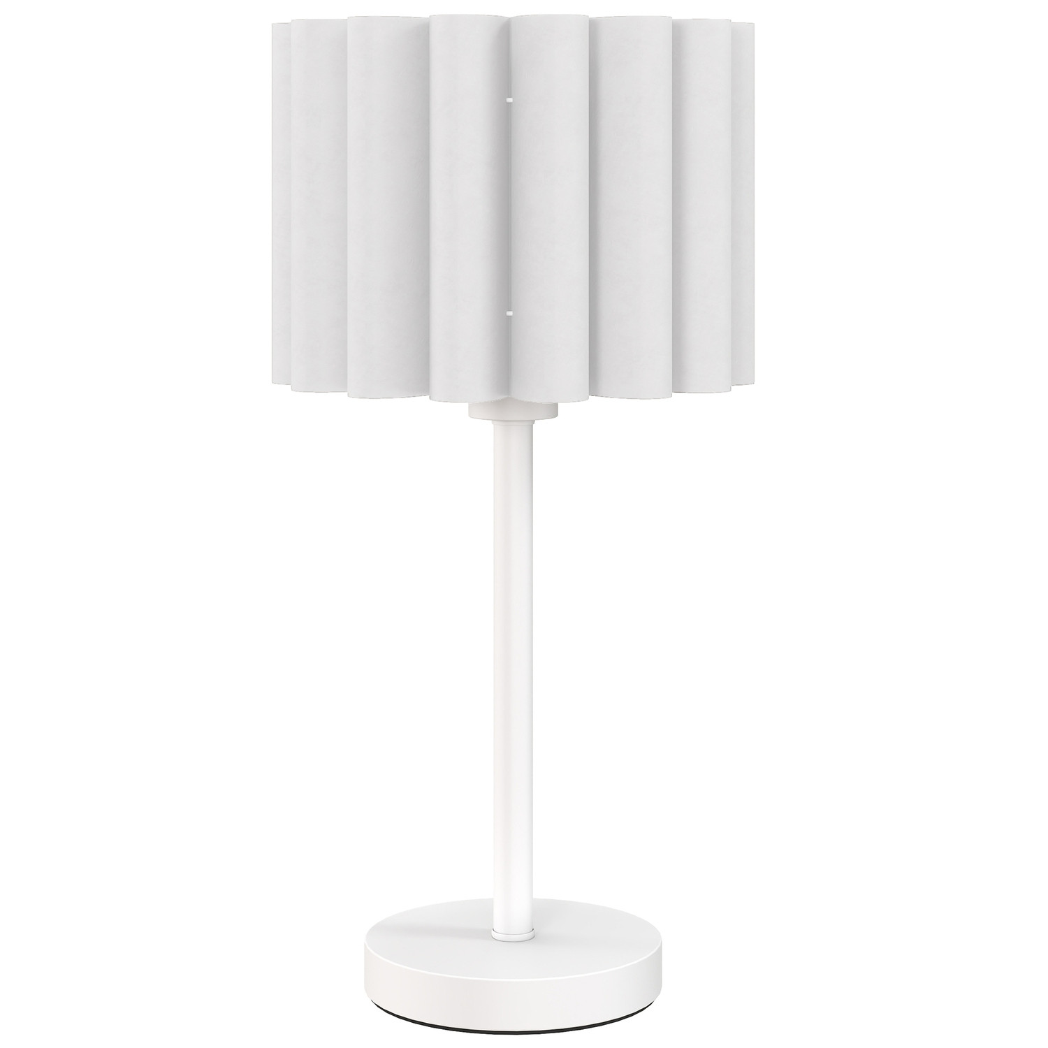 Retro Style Table Lamp, White Plastic Shade, E27 Socket