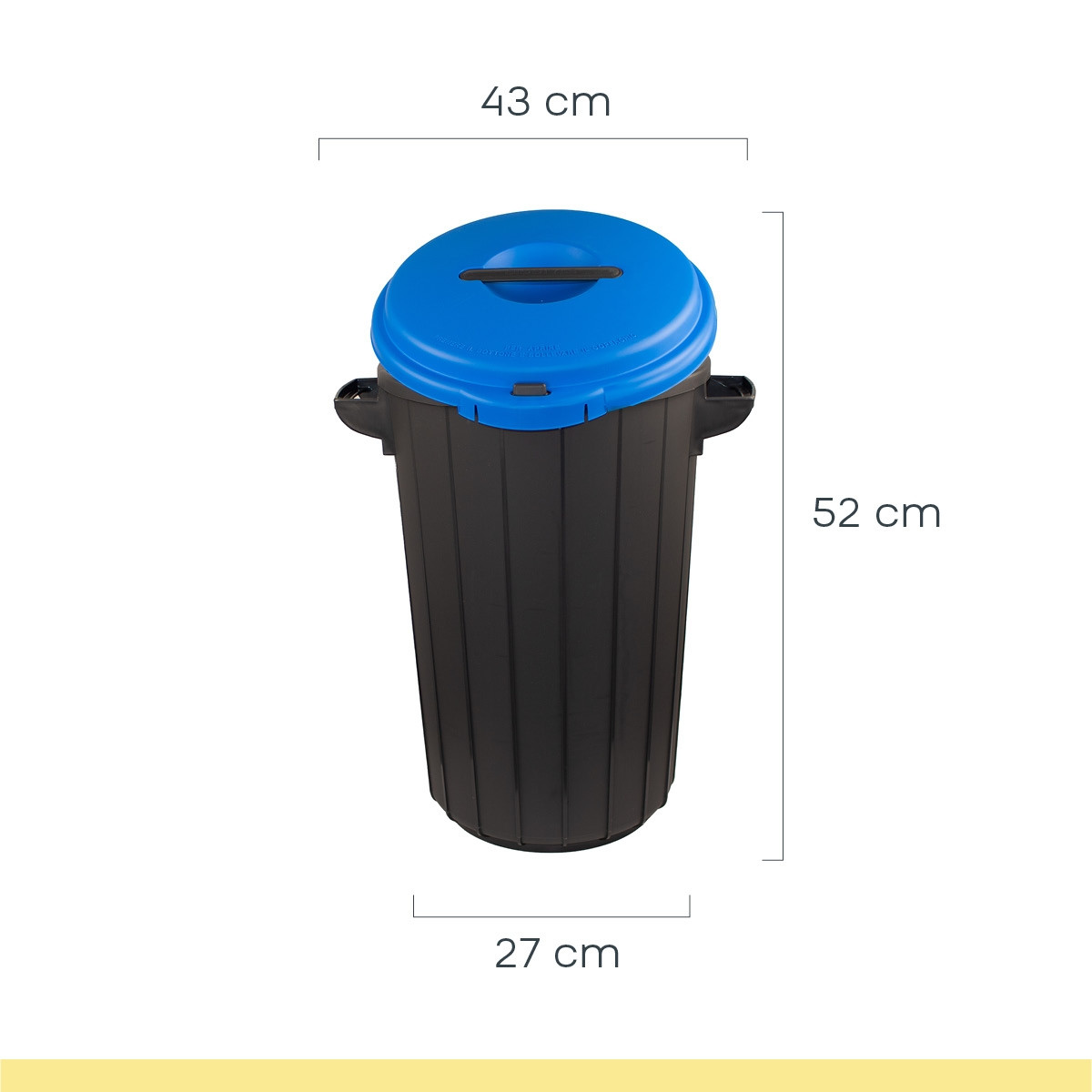 Pattumiera con coperchio, 35L, blu - Eco Solution