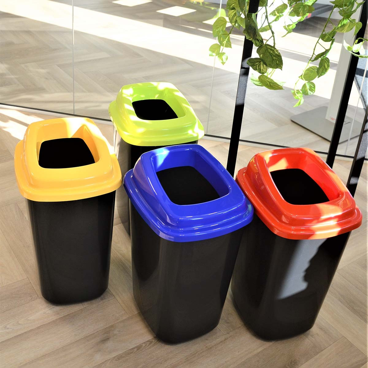 Recycling Bin 28L – Black, Waste Separation