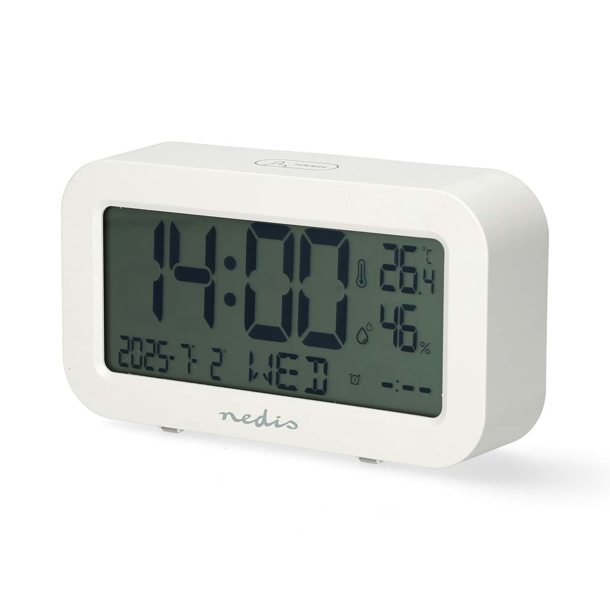 Digitaler Tischwecker, LCD, Schlummerfunktion, Timer, Weiß