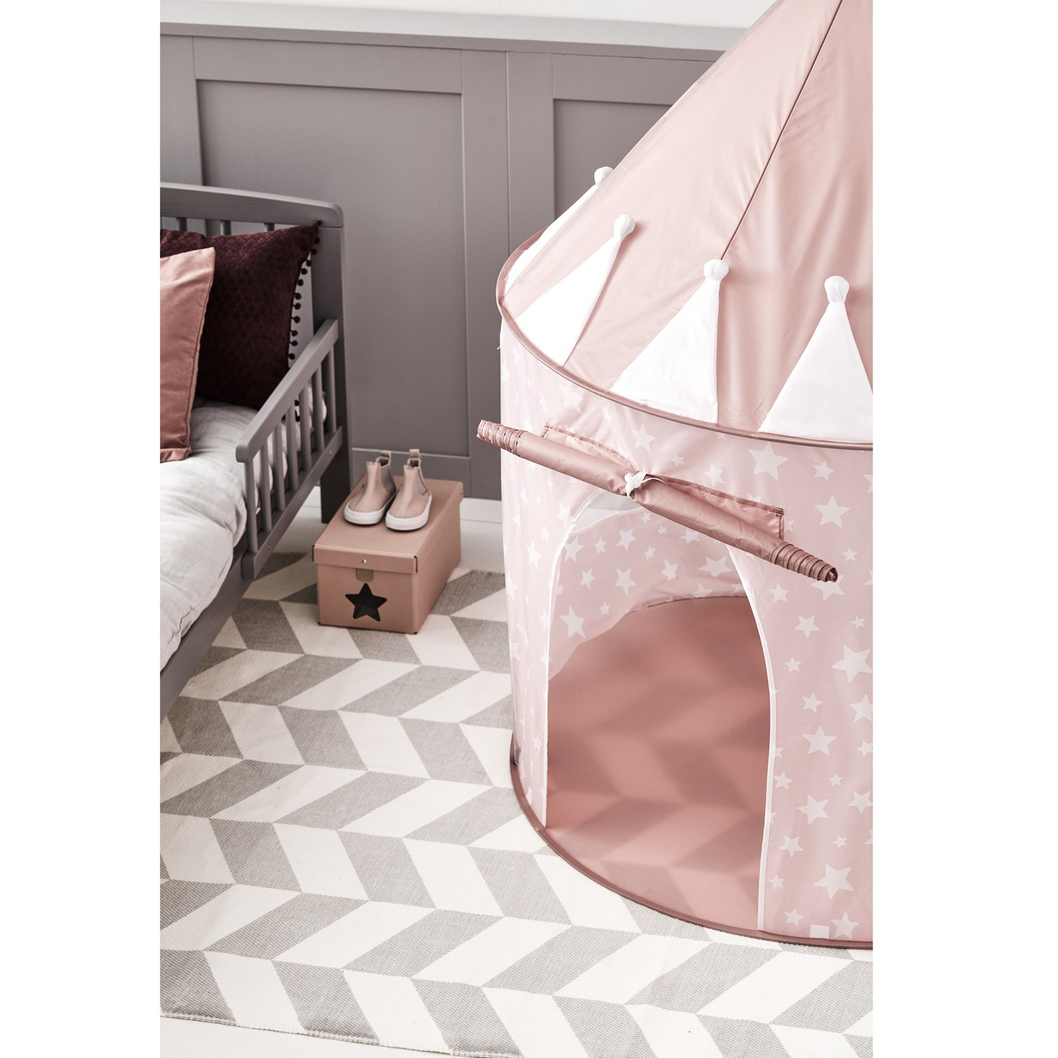 Campingzelt, Sternendesign, Rosa