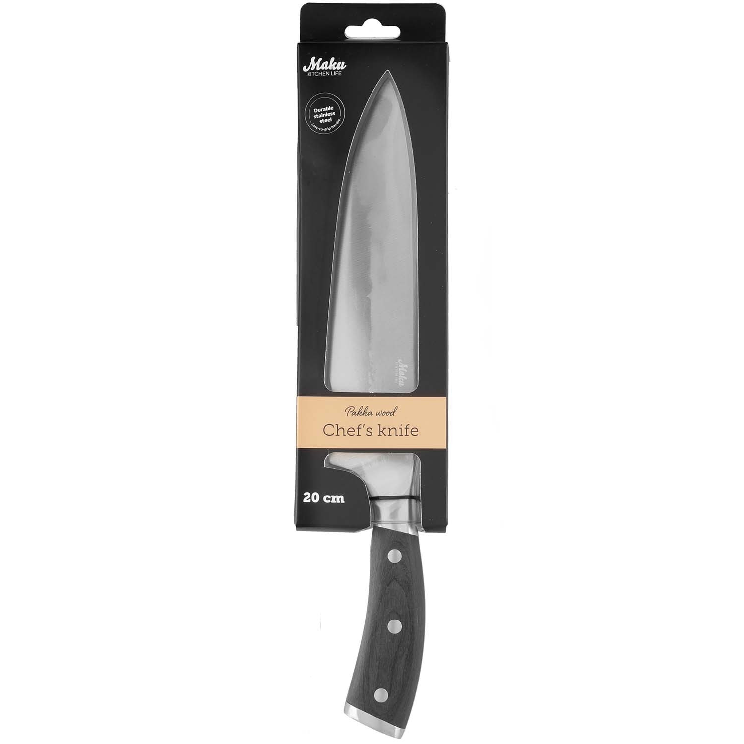 Cuchillo Chef Mango Madera Pakka 20 cm