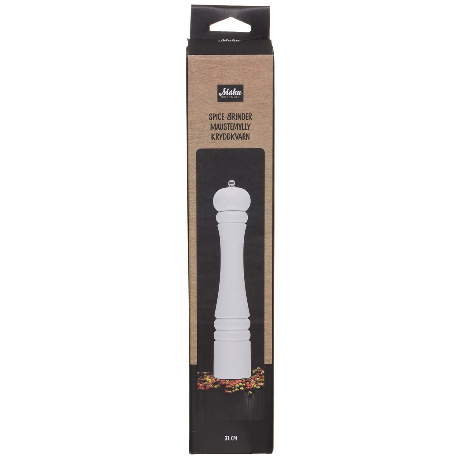 Molinillo de especias blanco, 32 cm