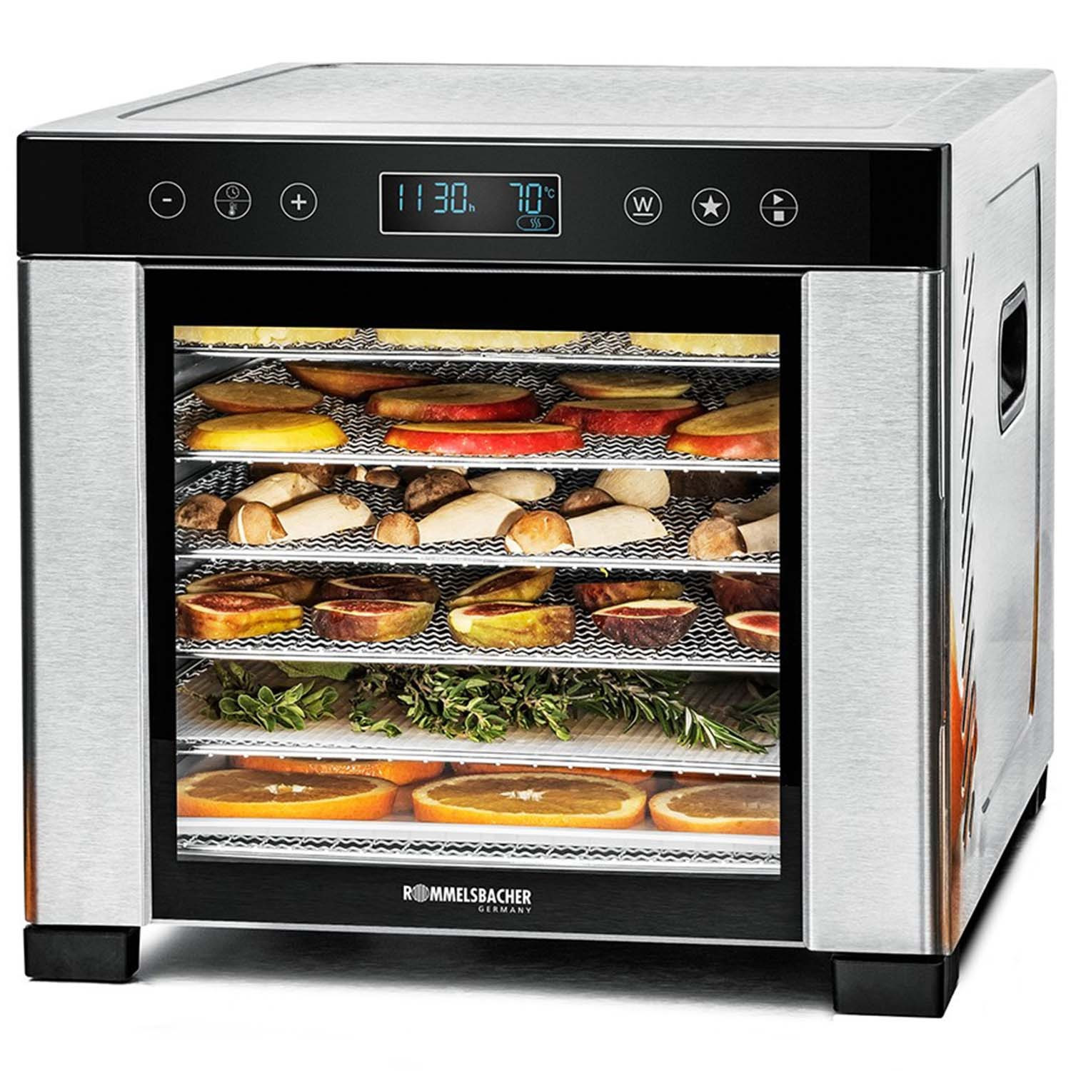 Dörrgerät, einstellbare Temperatur, 5 Tabletts