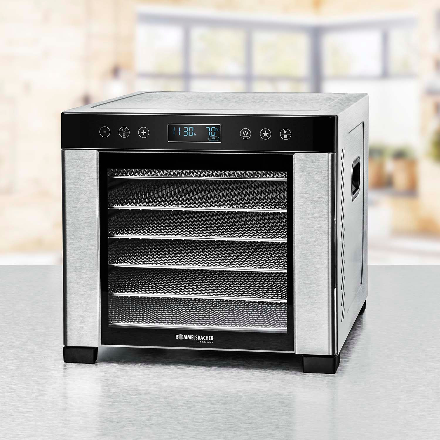 Dörrgerät, einstellbare Temperatur, 5 Tabletts