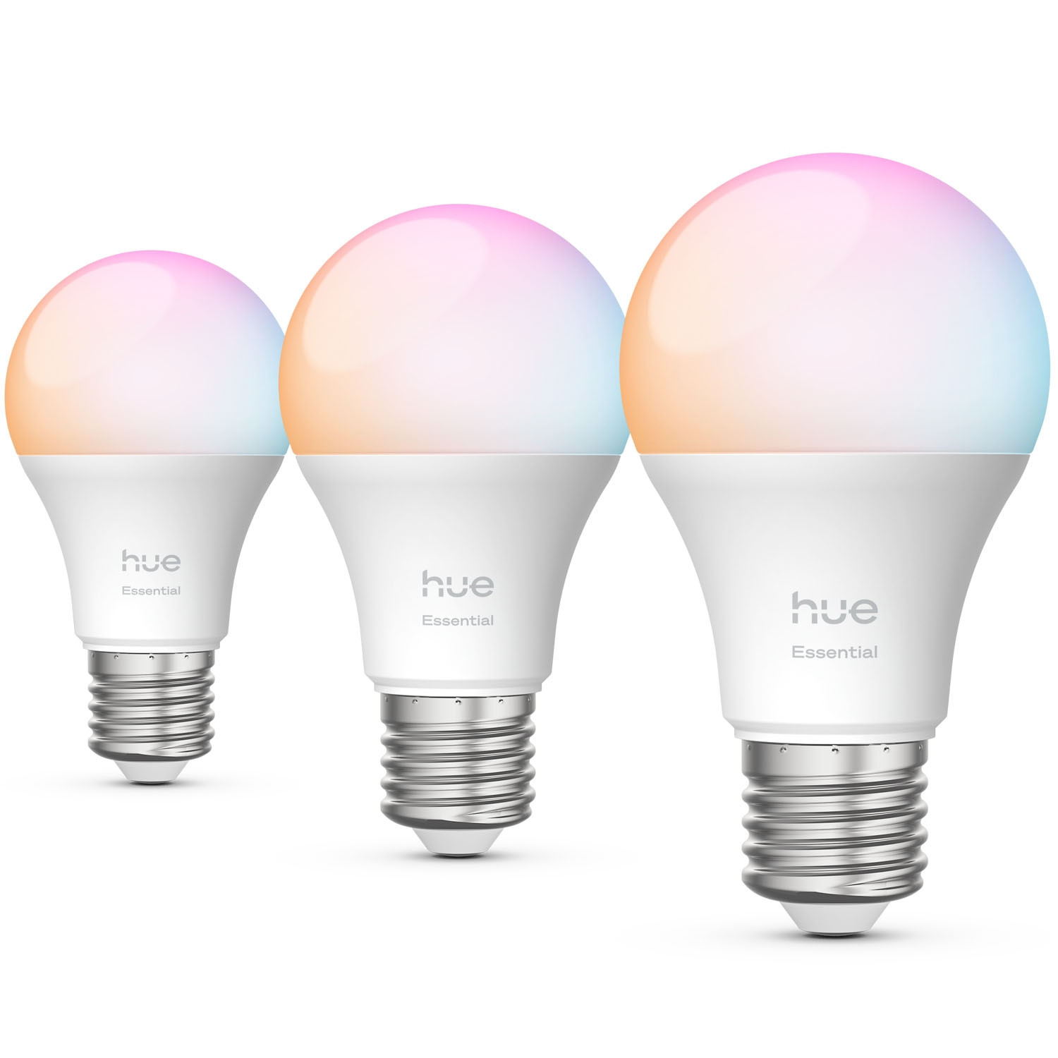 Lâmpadas LED inteligentes E27 60W, 806lm, pacote com 3