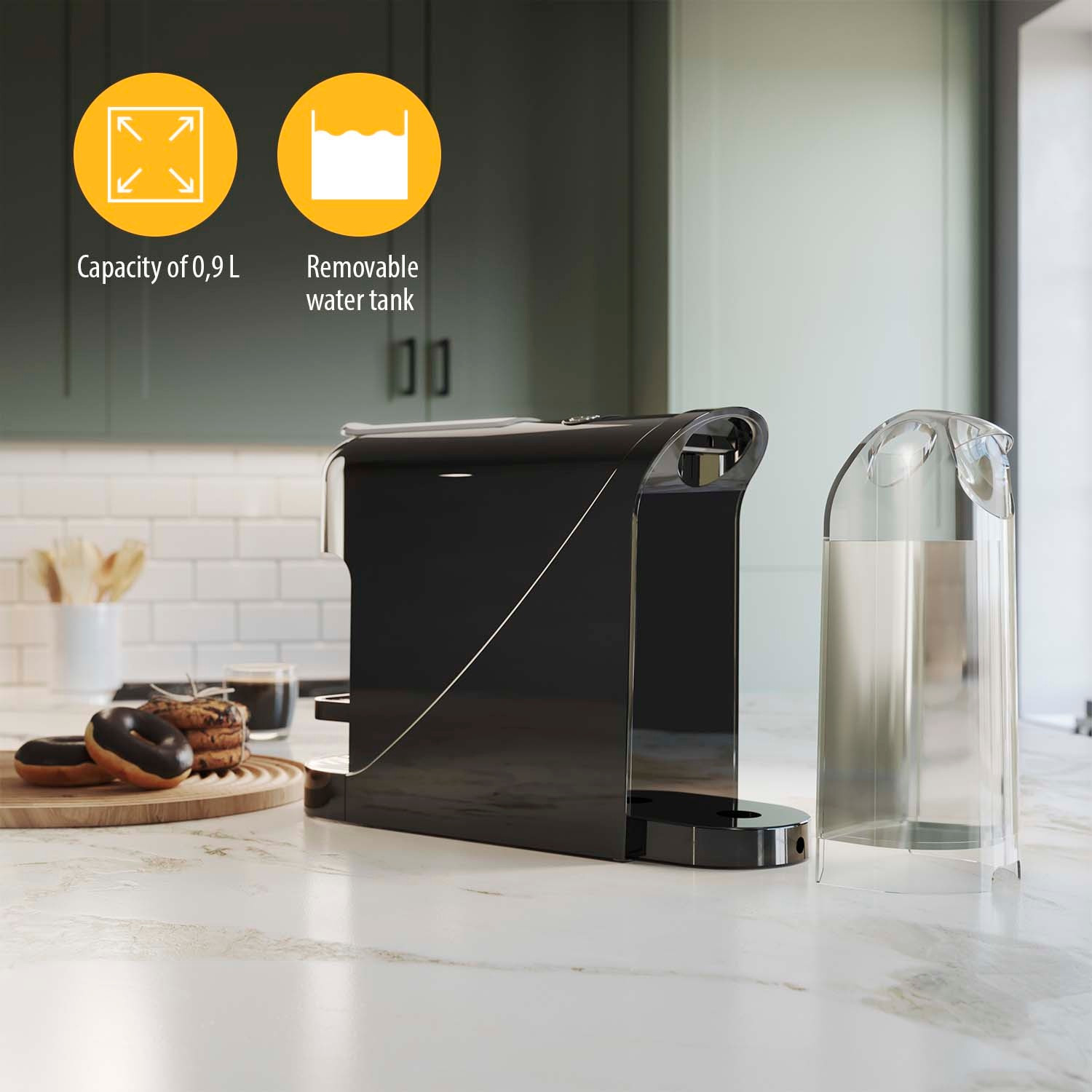 Machine à café compatible Nespresso, pression 20 bars
