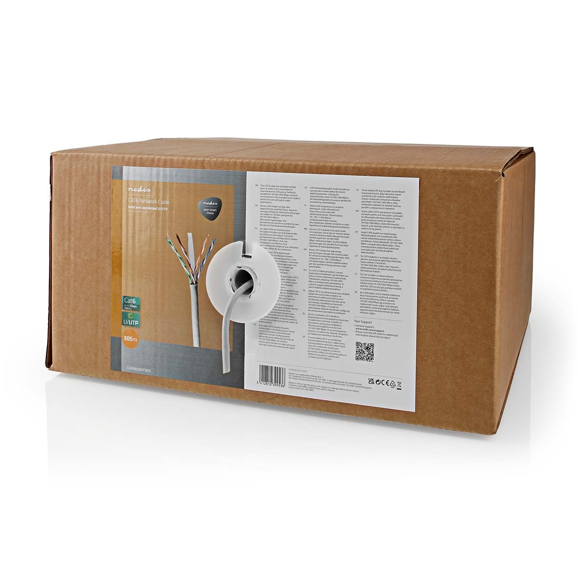 Network Cable Roll | CAT6 | Solid | U/UTP | CCA | 305.0 m | Indoor ...