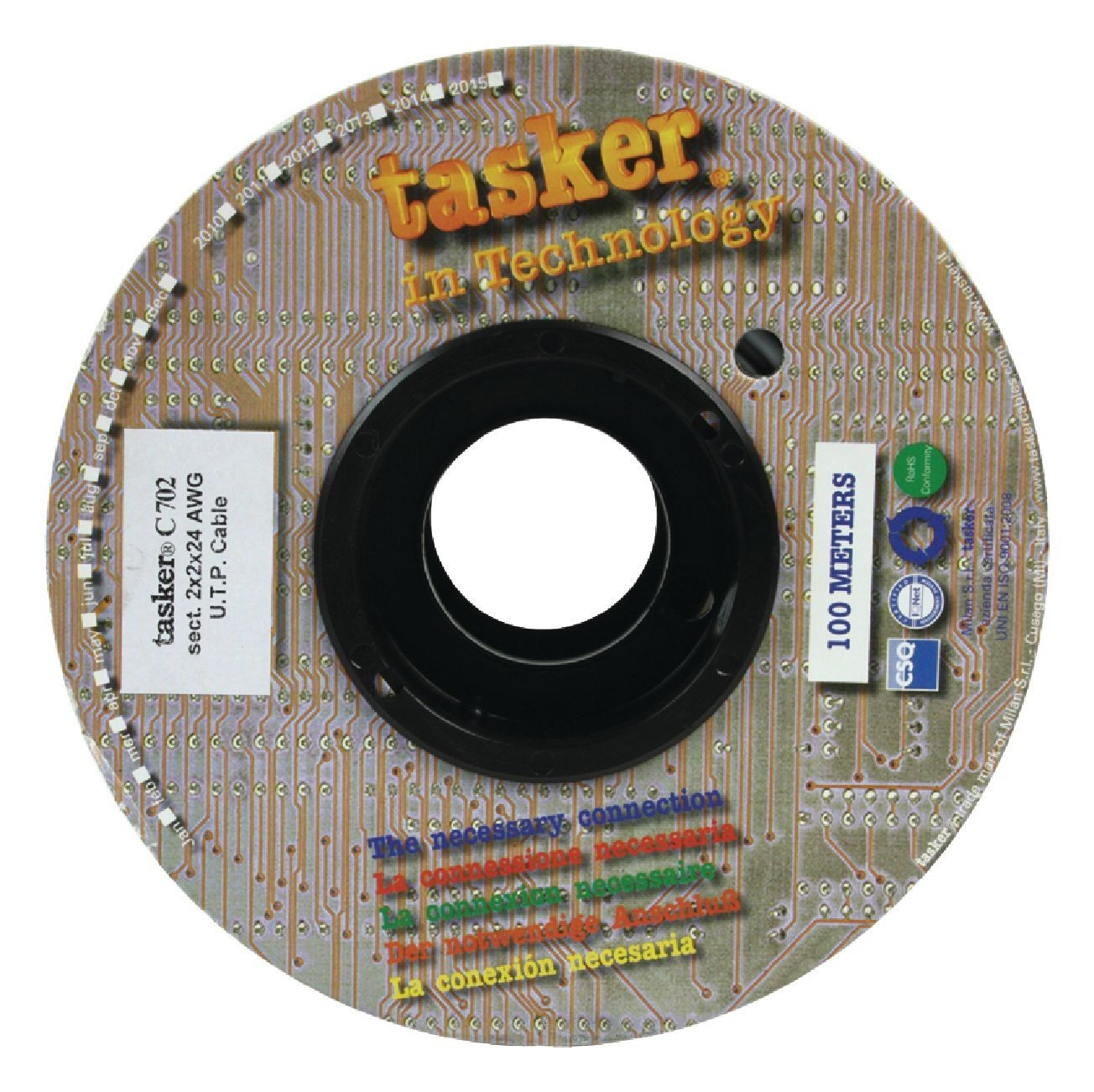 Network Cable CAT5e UTP Reel 100 m Grey Stranded